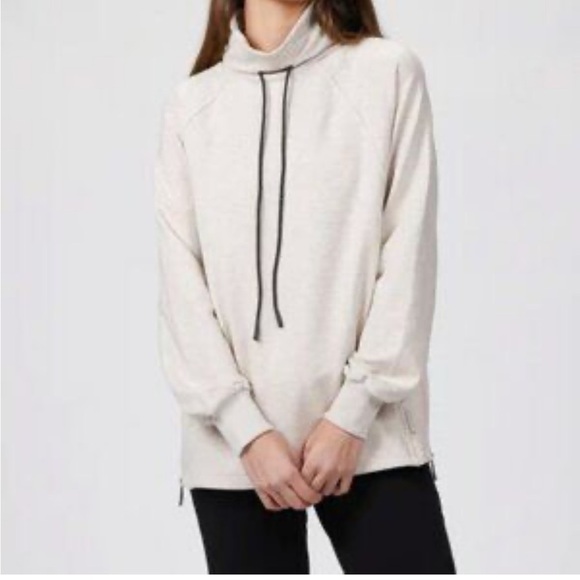 Varley pullover mock neck drawstring sweatshirt with kangaroo pocket - Picture 1 of 11